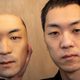 Shuhei Okawara, owner of mask shop Kamenya Omote, holding a hyper-realistic face mask poses for a portrait on January 28, 2021 in Tokyo, Japan.